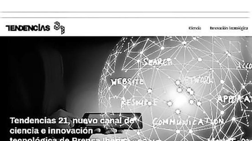 Dos capturas de la nueva web &#039;Tendencias 21&#039;, que lanza el grupo Prensa Ibérica, al que pertenece FARO.