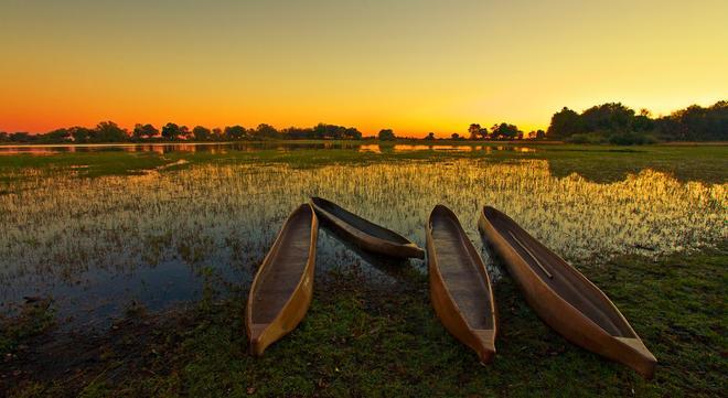 Paisaje de ensueño en el Delta de Okavango, en Botswana.