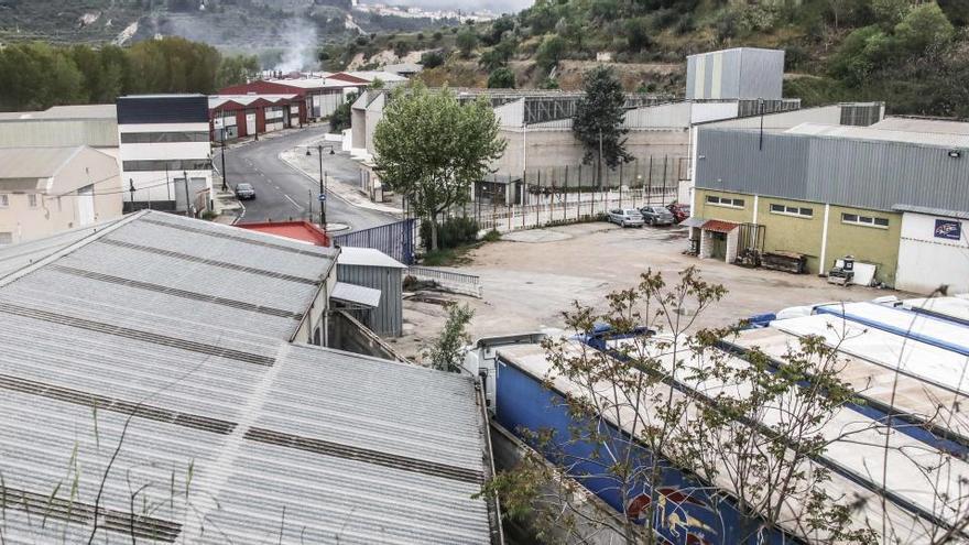 Un polígono industrial en Alcoy.