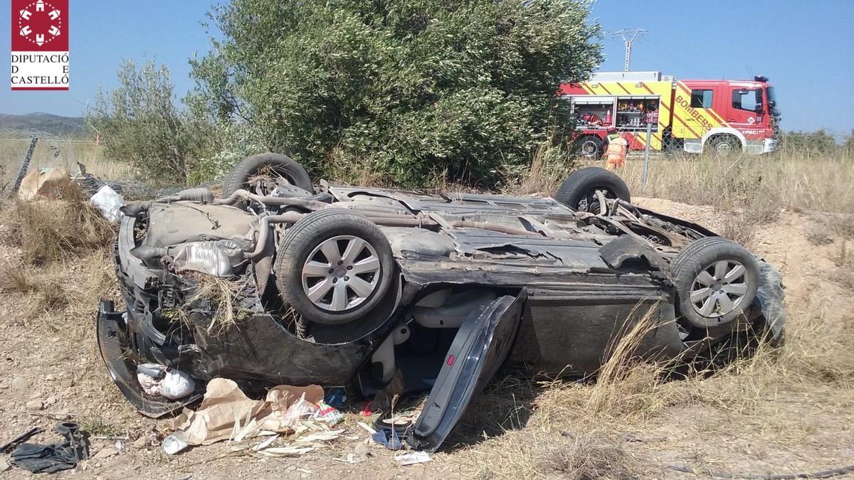 Dos personas resultan heridas en un aparatoso accidente en Benicarló