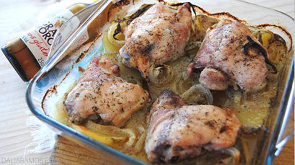 receta pollo al horno con vino