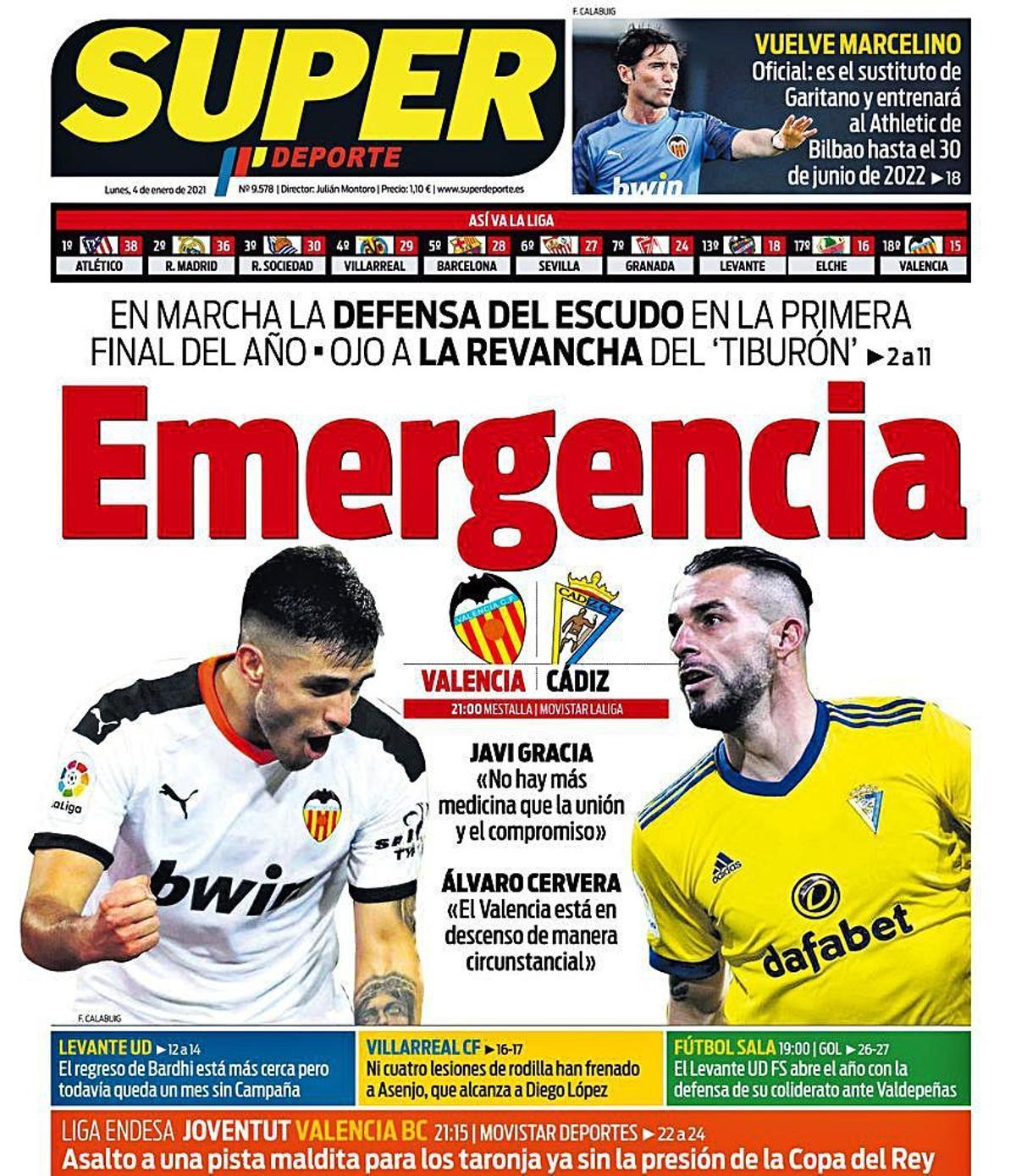 La portada de SUPER de este lunes 4 de enero