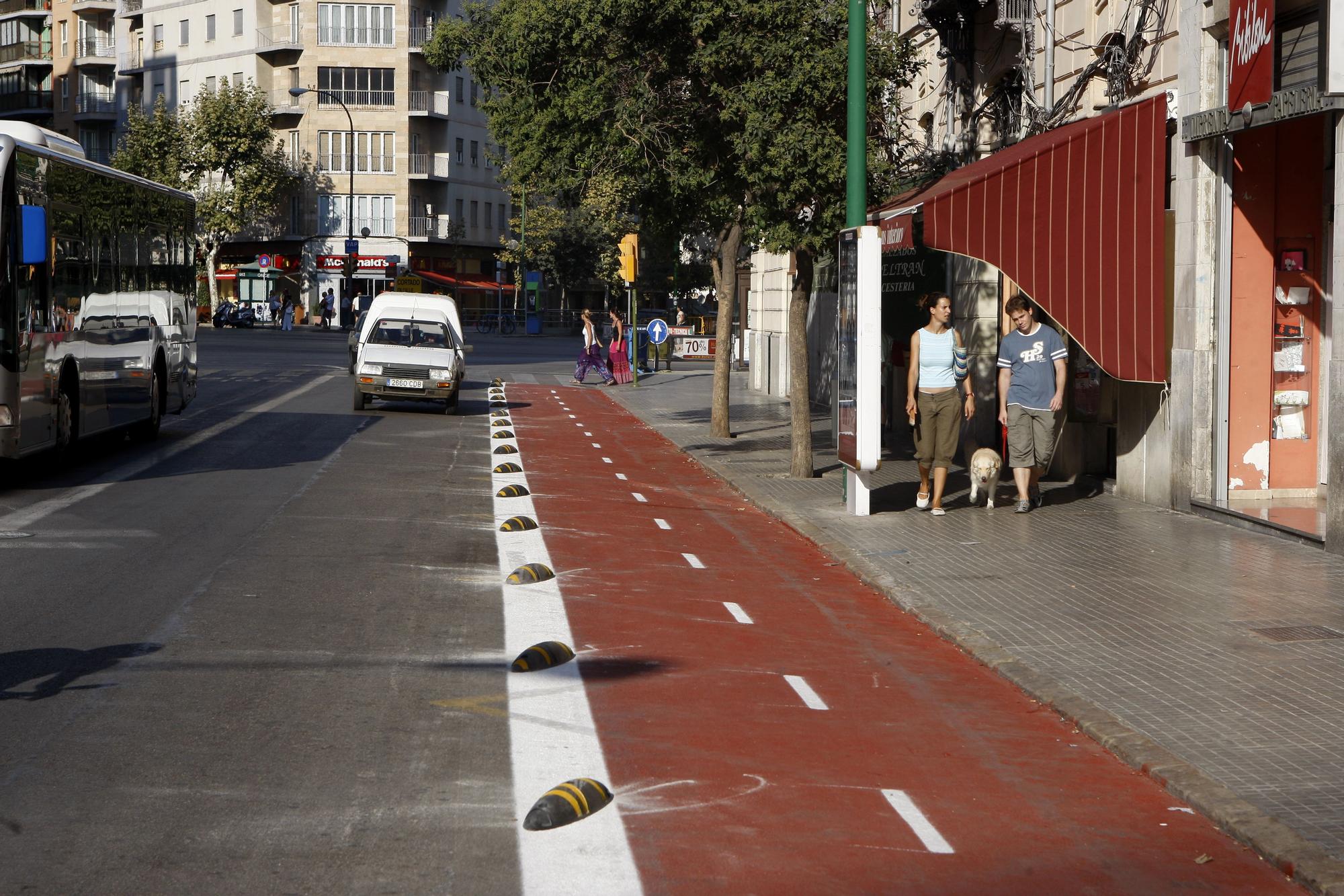 FOTOS | Así era el carril bici de las Avenidas de Palma
