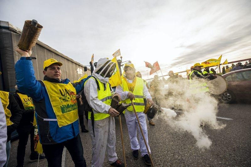 Manifestación de agricultores en Zaragoza