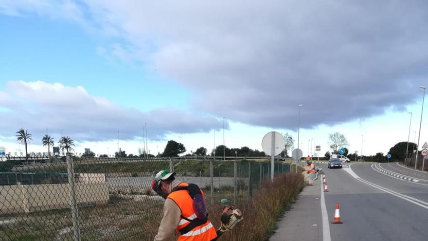 Trabajos de limpieza.