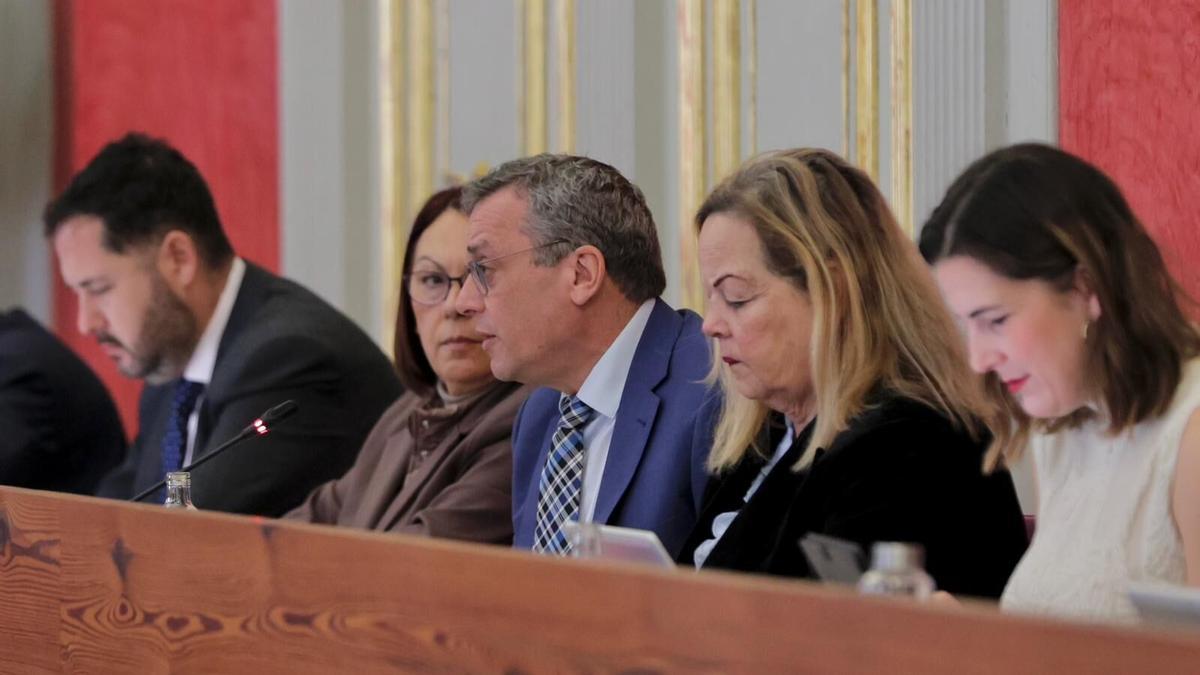 El concejal de Urbanismo, Mauricio Roque, durante el pleno de enero.