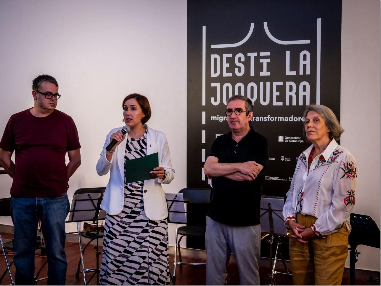 Un moment de la inauguració, dissabte passat, al Museu de l'Exili.