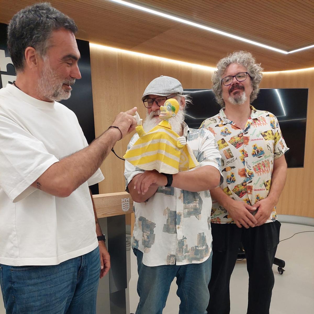 De izquierda a derecha, Demetrio Gómez, Plamen Dipchikov y Borja Insua