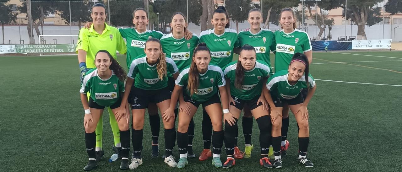Formación inicial del Córdoba CF Femenino en el partido ante el Granada.