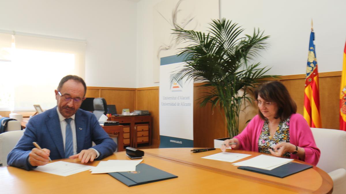 Firma del convenio entre Casa Mediterráneo y la UA