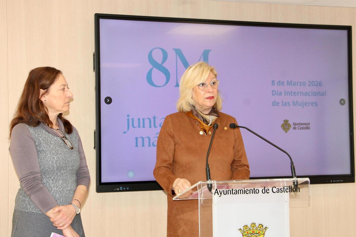 Presentación de la programación del 8M por parte de la presidenta del Patronato Municipal de Igualdad, Clara Adsuara.