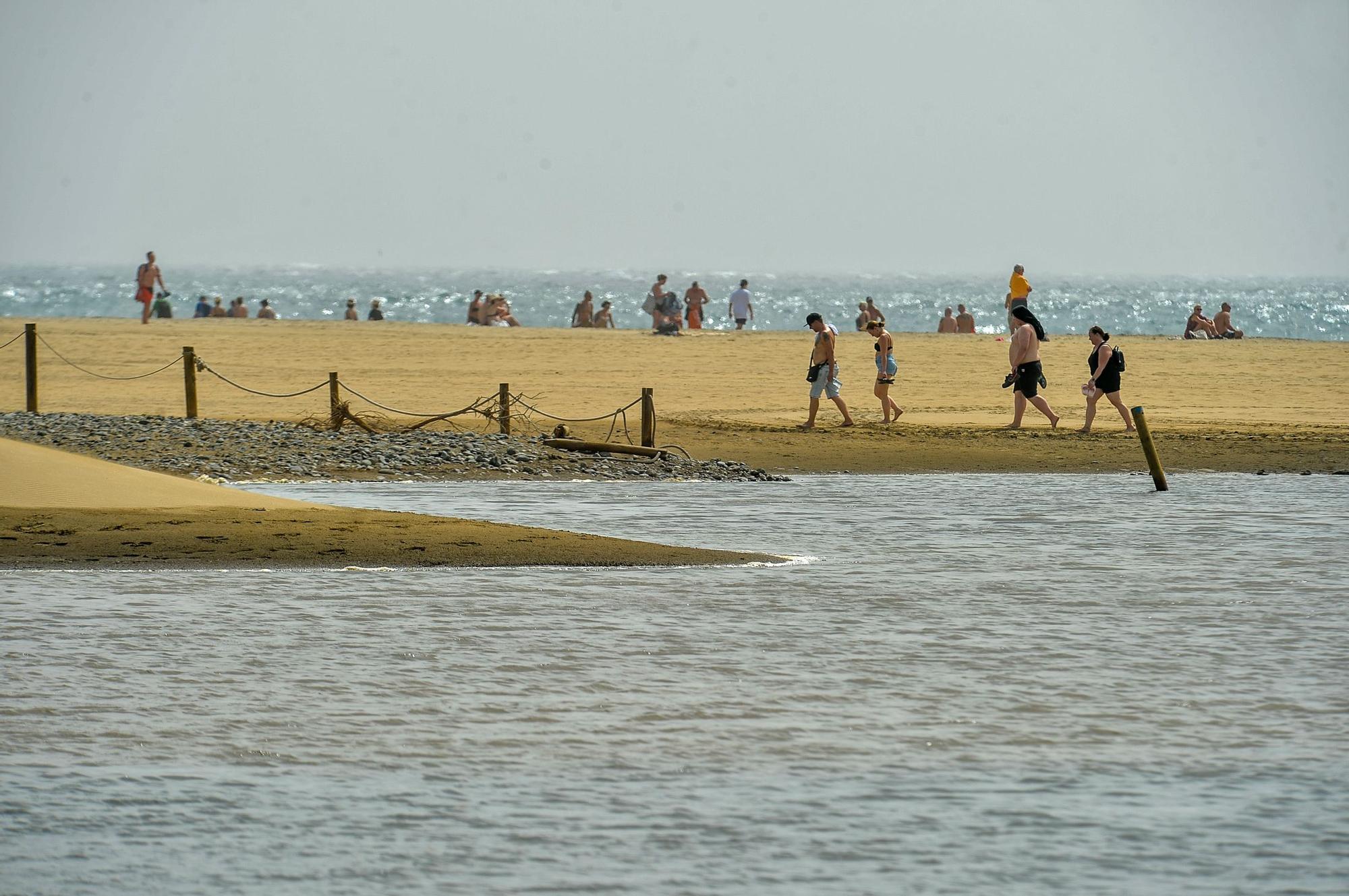 La Charca de Maspalomas después del ciclón Hermine