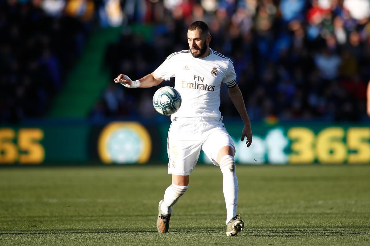 Karim Benzema of Real Madrid during the spanish league, La Liga, football match played between Getafe FC and Real Madrid at Coliseo Alfonso Perez Stadium on January 04, 2020 in Getafe, Spain.