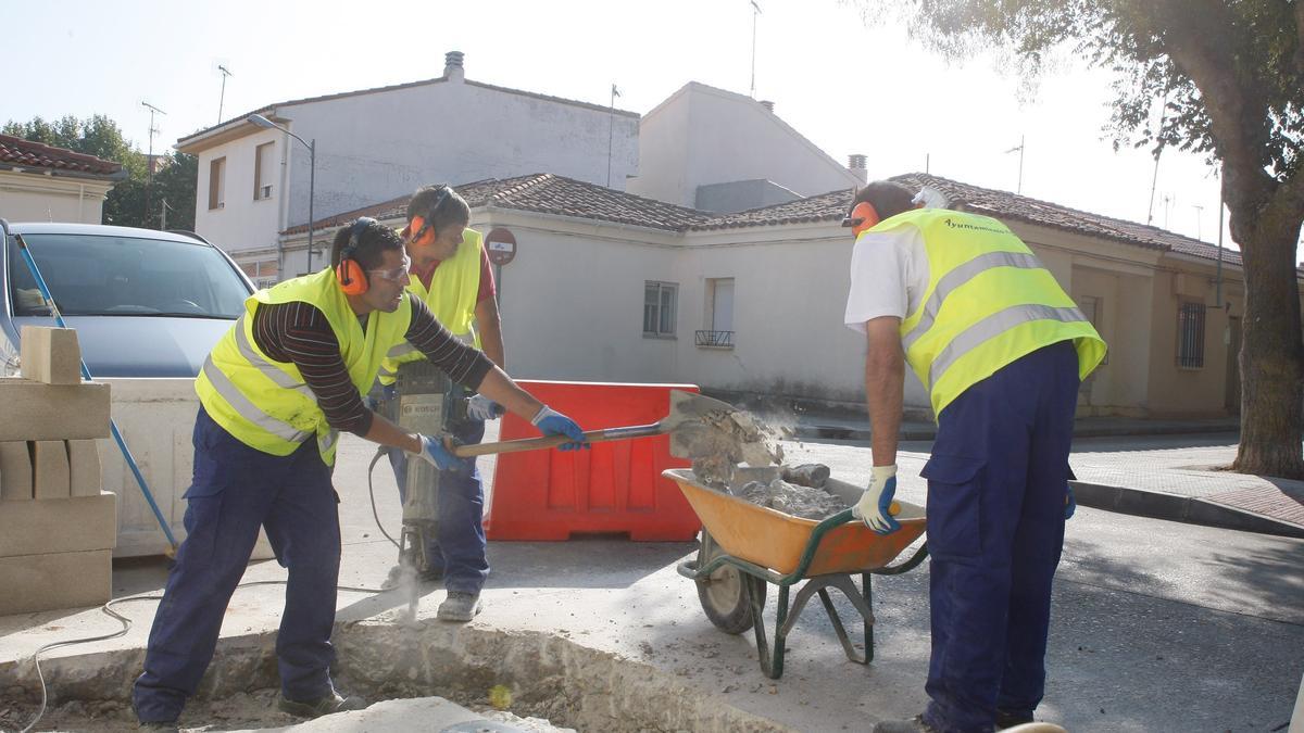 Foto de archivo de obras en el barrio de San José Obrero