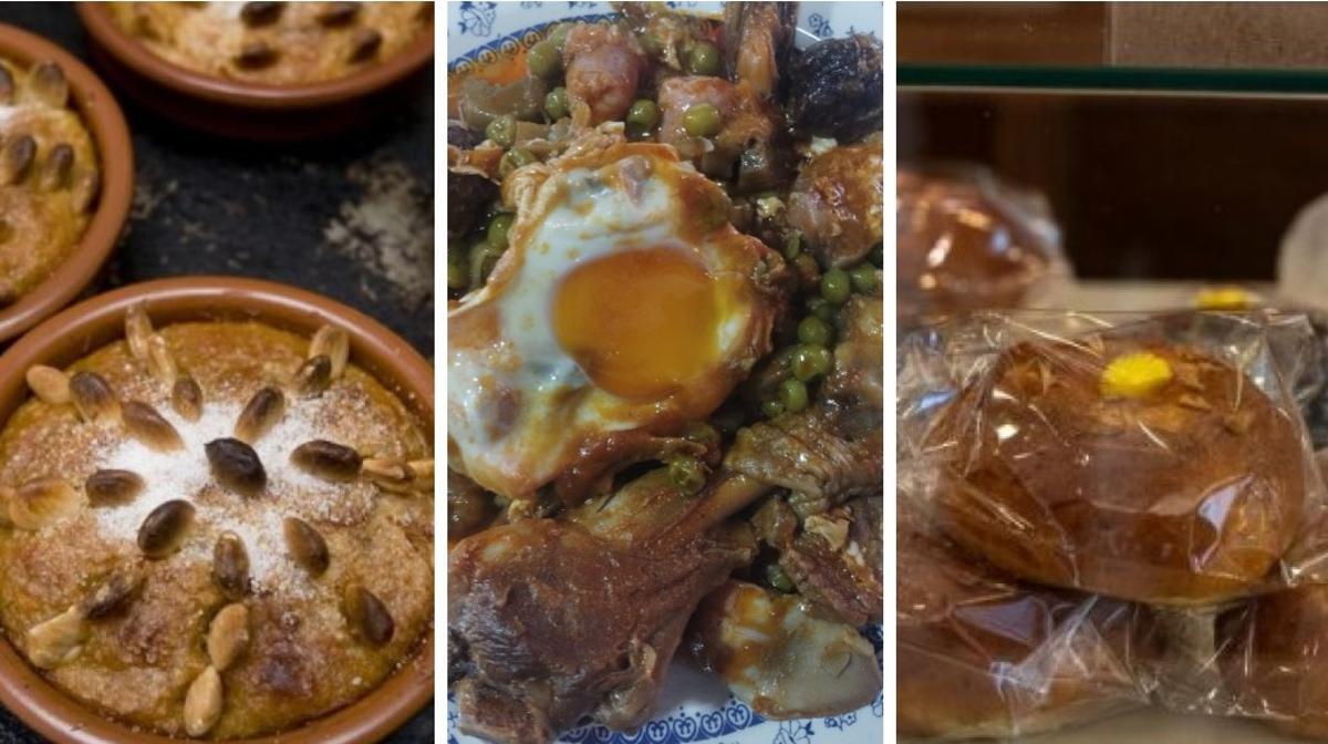 'Arnadí', 'berenaret de Pasqua' y mona, tres habituales de la mesa valenciana en estas fechas.