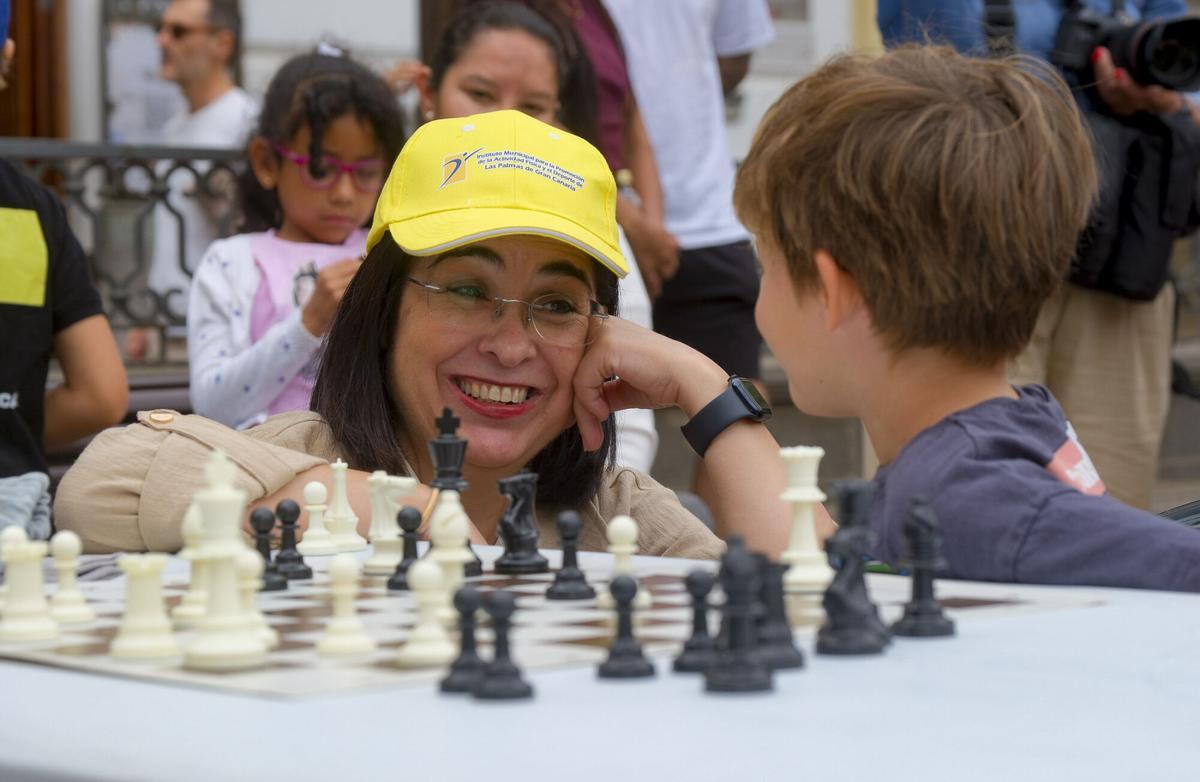 Simultánea de ajedrez en Vegueta, en Las Palmas de Gran Canaria