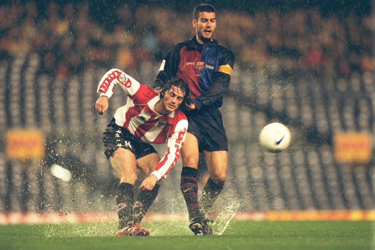 Julen, junto a Guardiola, la temporada 1998/99