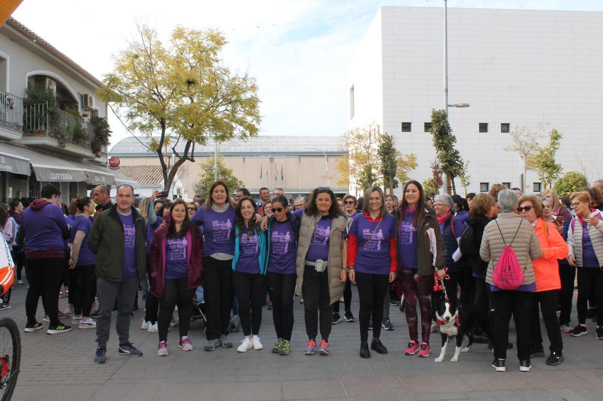 Representantes políticos y organizadores, en la cabecera de la marcha.