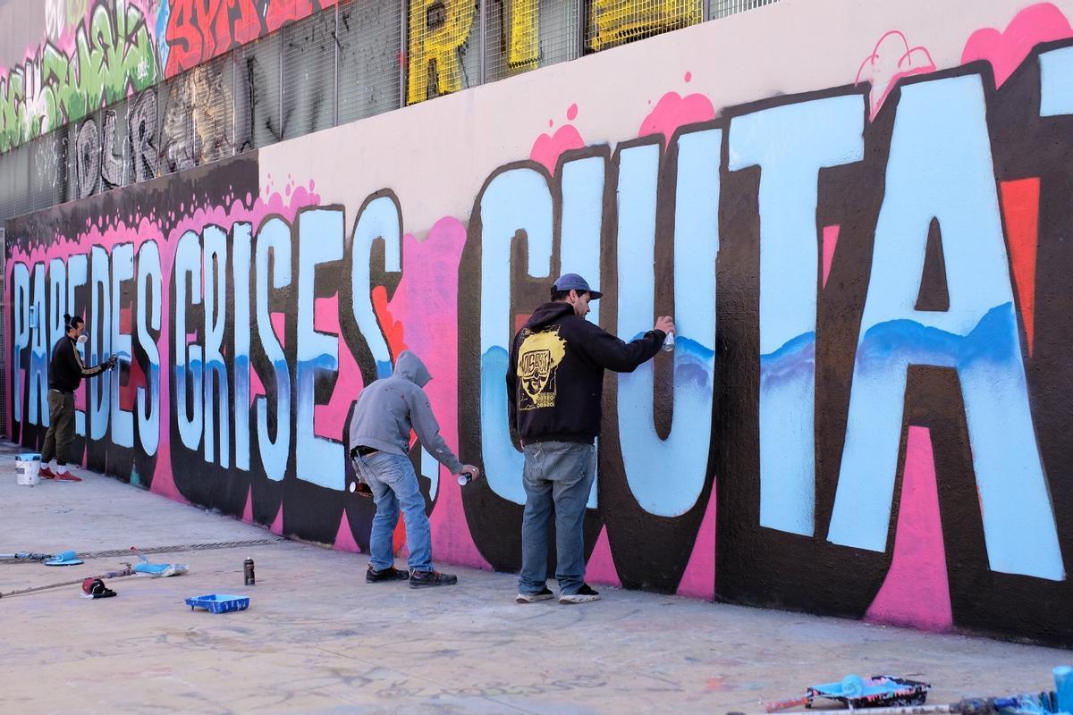 La accion reivindicativa que, como despedida se llevó a cabo en las Tres Xemeneies el pasado 21 de marzo.