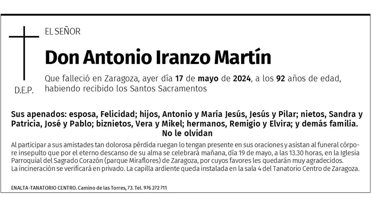 Don Antonio Iranzo Martín