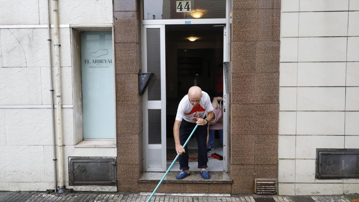 Inundaciones en Gijón por las fuertes lluvias