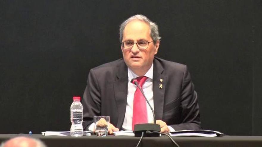 Vídeo: Torra insta els empesaris catalans a rebel·lar-se contra el govern espanyol pel dèficit d'inversió a Catalunya