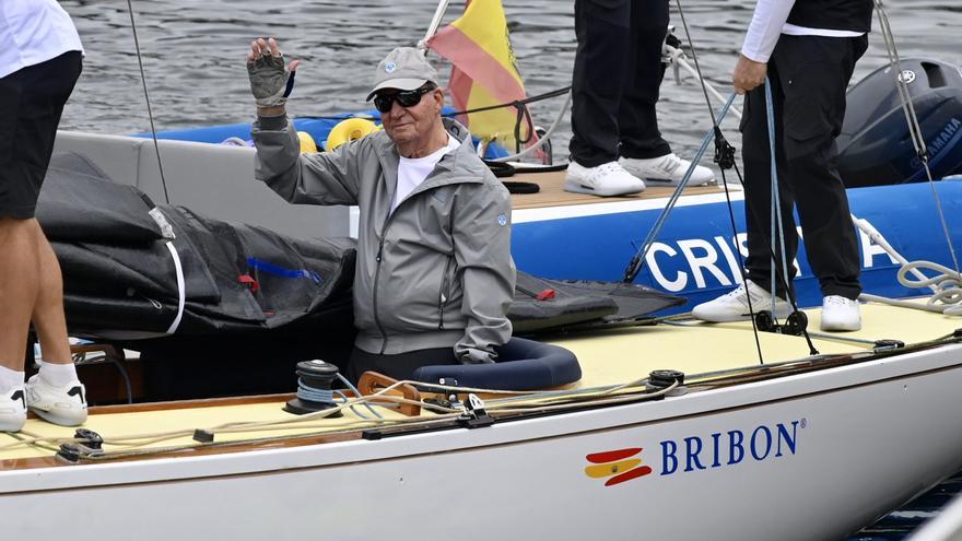 Juan Carlos I se reencuentra con el &quot;Bribón&quot; en Sanxenxo