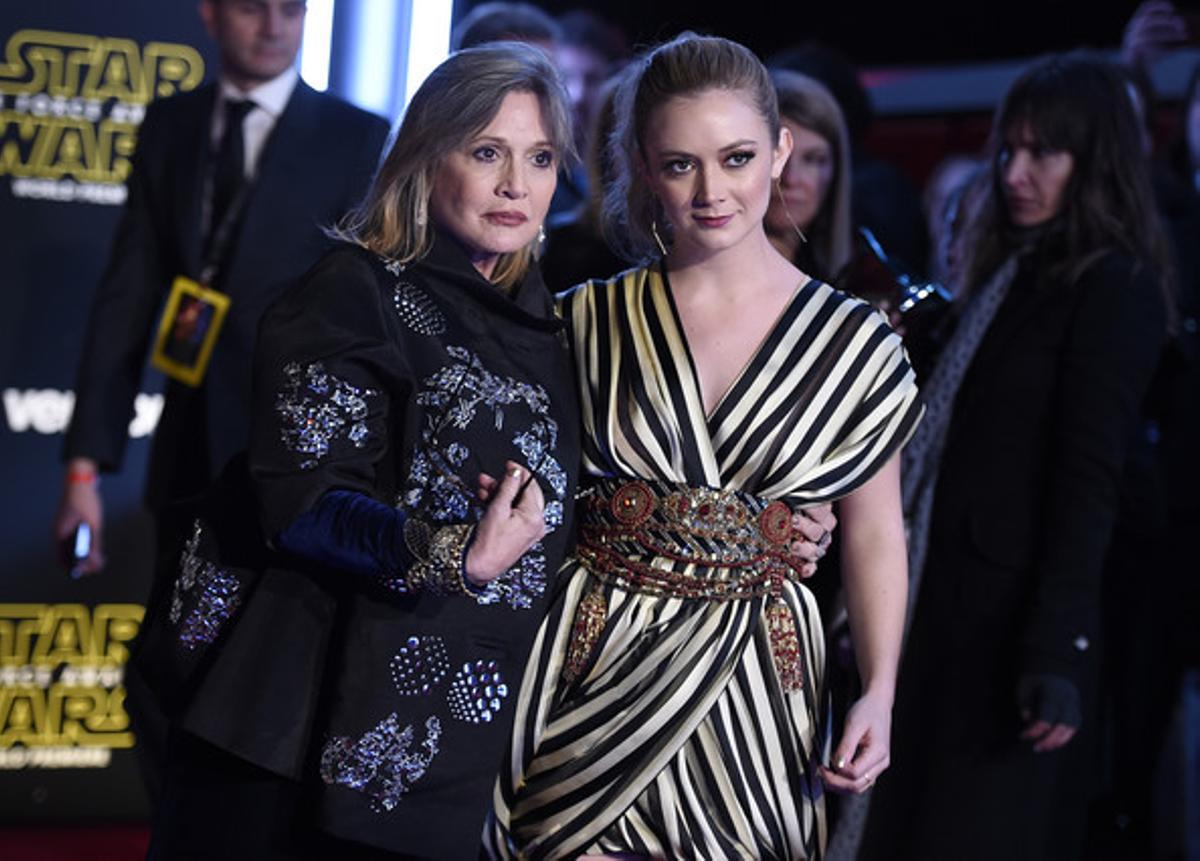 Carrie Fisher va anar a l’estrena amb la seva filla, Billie Lourd.