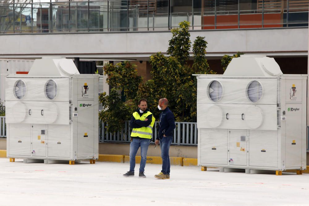 Así avanzan las obras del hospital de campaña