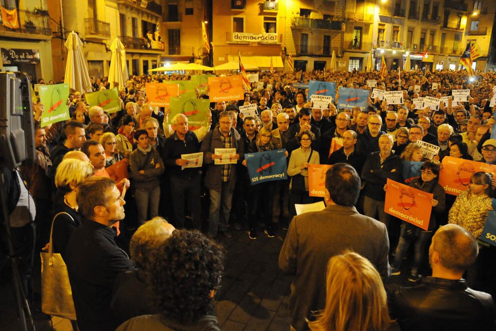 Concentració de rebuig a l'' empresonament del govern de Catalunya