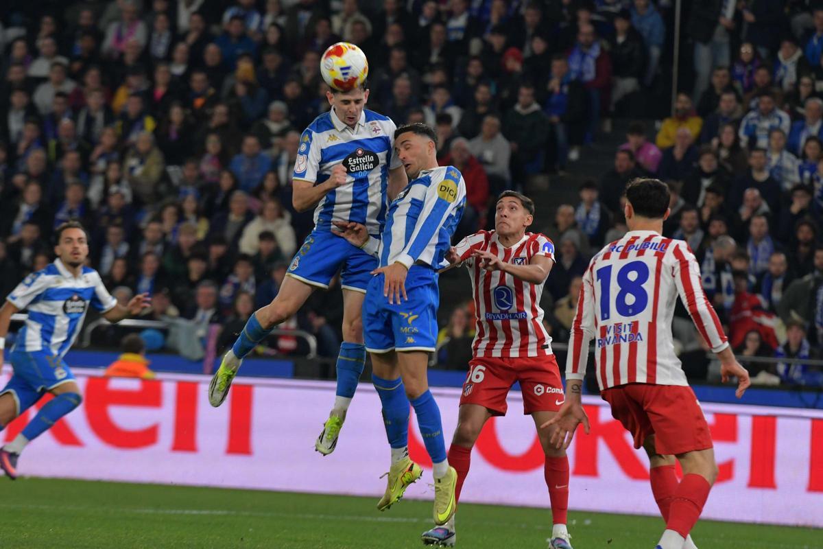 El Dépor cae con orgullo en el partido de Copa contra el Atlético de Madrid en Riazor