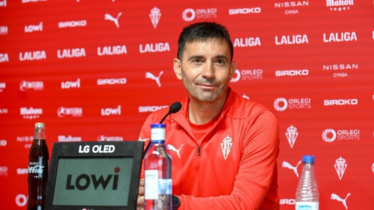 Asier Garitano, entrenador del Sporting de Gijón.