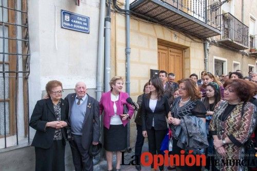 Inauguración calle Pablo Guerrero en Caravaca