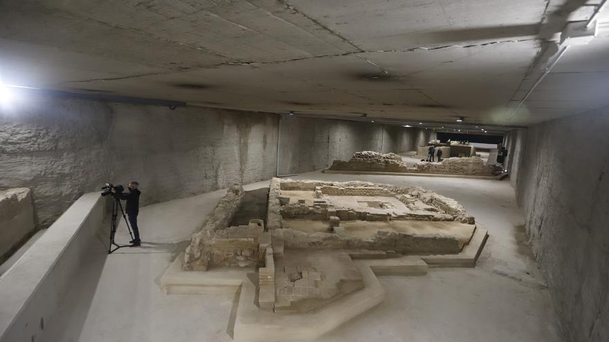 Futuro espacio expositivo de los restos arqueológicos de las obras del Metro.