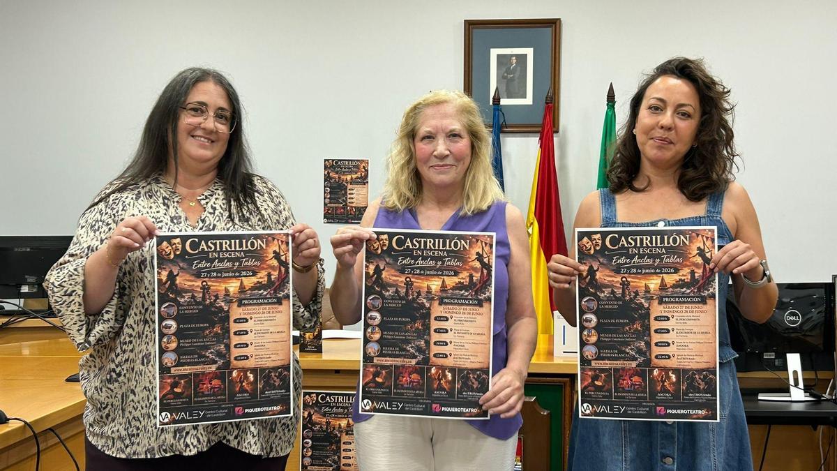 María José Patay, Rosa Rubio y María Piquero, en la presentación del certamen.
