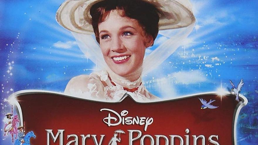 Cartel de la película &quot;Mary Poppins&quot;, protagonizada por Julie Andrews.