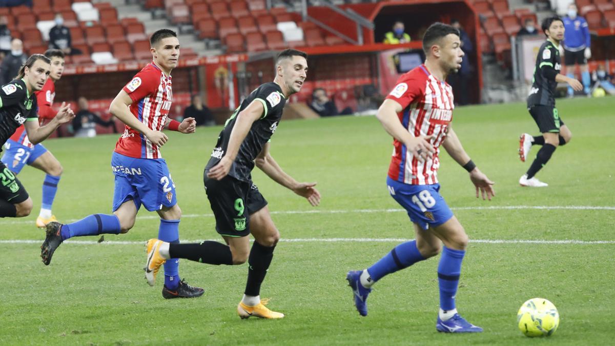 El partido entre el Sporting y el Leganés, en imágenes