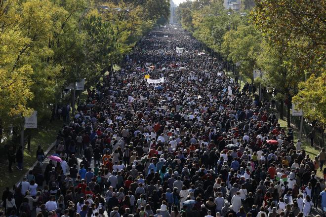 Manifestación em Madrid en defensa de la sanidad pública