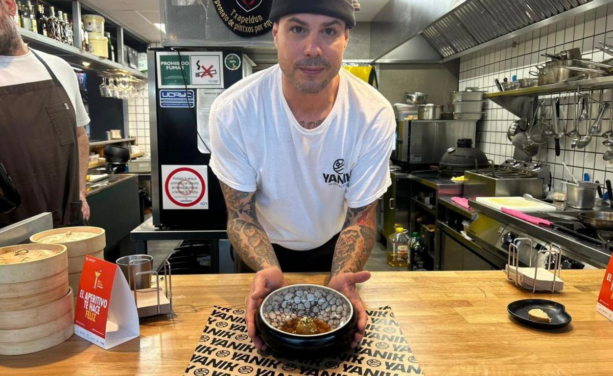 Cebollas rellenas y setas, "tapas fuertes" serondinas