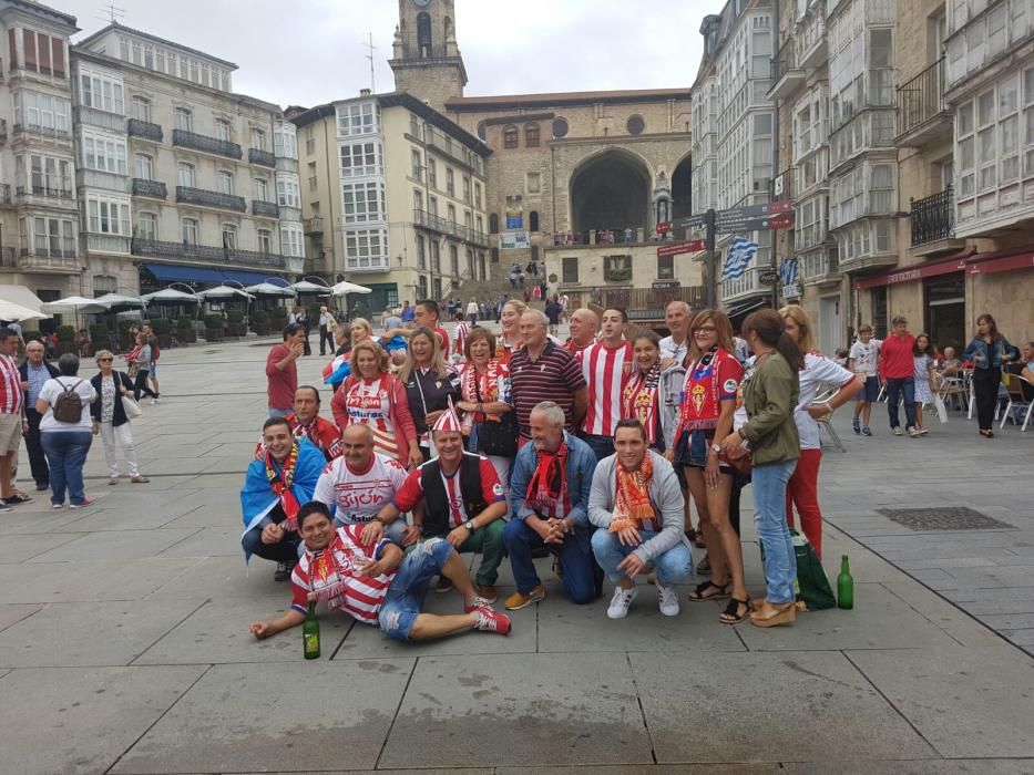 Aficionados del Sporting en Vitoria