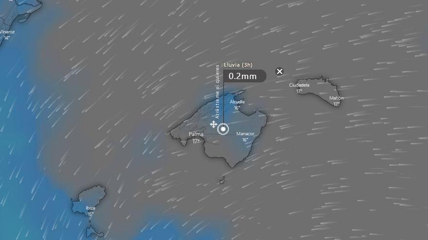 El tiempo en Mallorca: Lluvias y rachas de hasta 77 kilómetros por hora