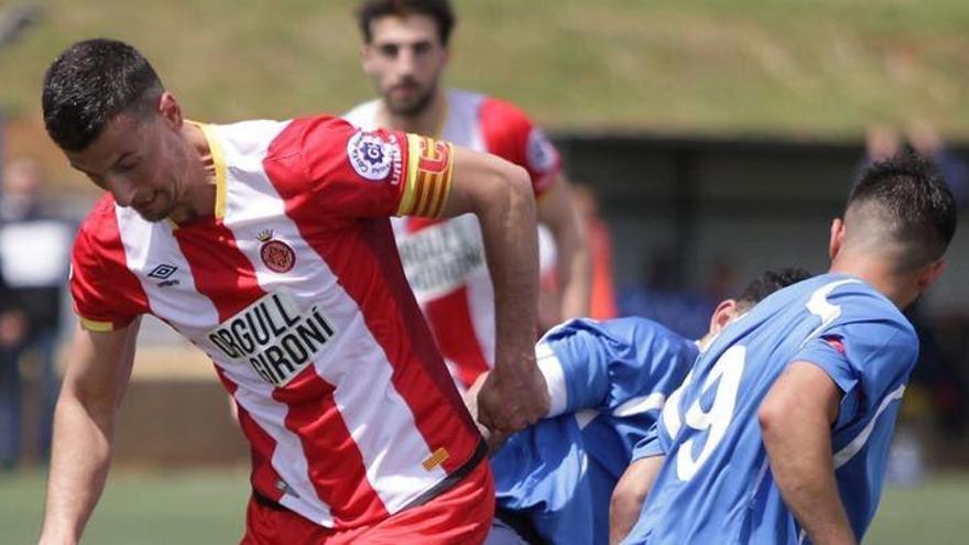 Sergi Murga, en un partit de lliga amb el Girona C