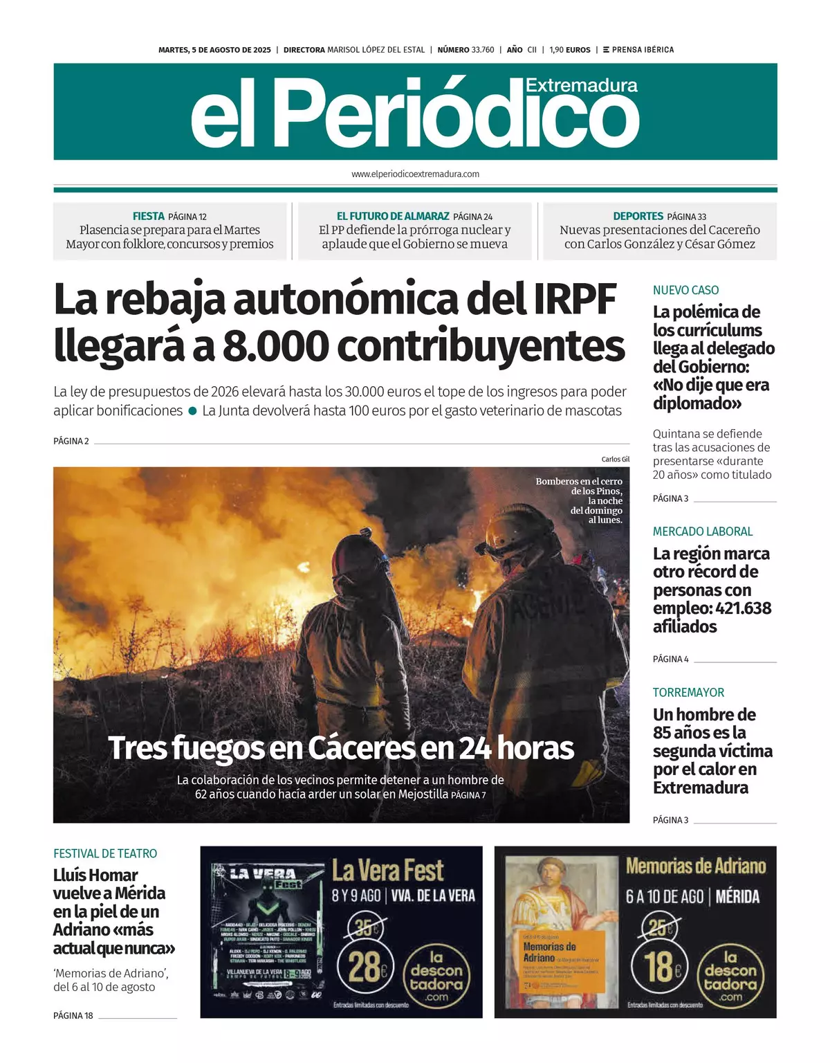 Consulta la portada correspondiente al día 5 de agosto de 2025