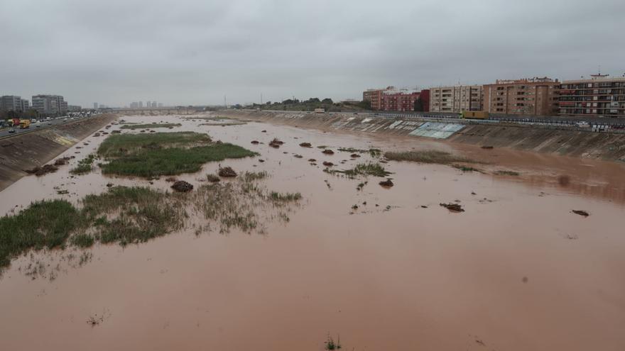 Así se encuentra el nuevo cauce del Túria por las lluvias del temporal