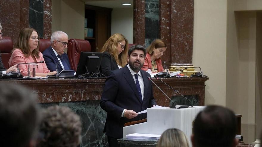 López Miras ata buena parte de sus anuncios del debate sobre el estado de la Región a la aprobación de nuevos Presupuestos