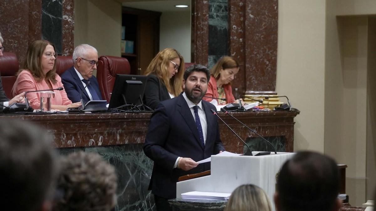 López Miras ata sus anuncios del debate sobre el estado de la Región a la aprobación de nuevos Presupuestos