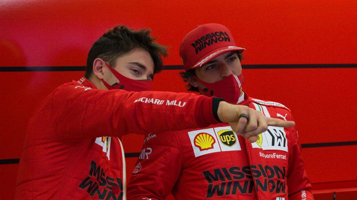 Charles Leclerc y Carlos Sainz