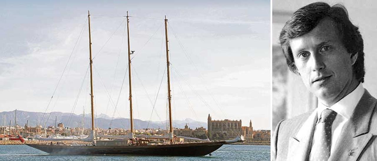 Maurizio Gucci, tercera generación de la marca de las dos G entrelazadas, en Mallorca siempre pernoctó a bordo de su castillo, amarrado en el Club de Mar.