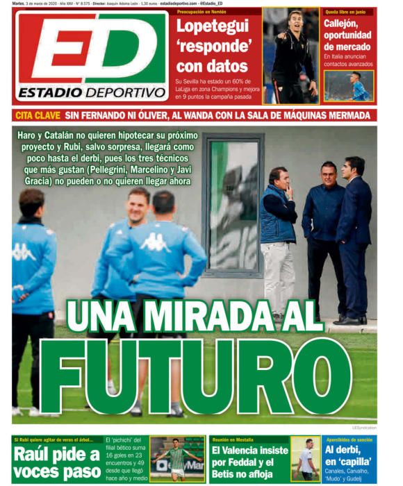 Portada ESTADIO DEPORTIVO martes 3 marzo 2020