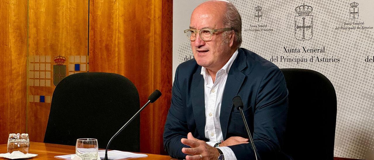 Luis Venta, esta mañana, en la Junta.